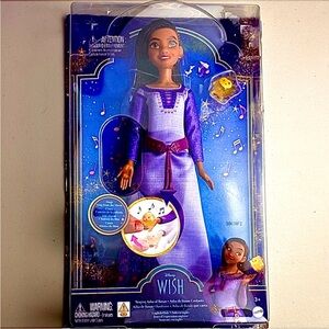 Disney Singing Asha Wish Doll in Purple Dress